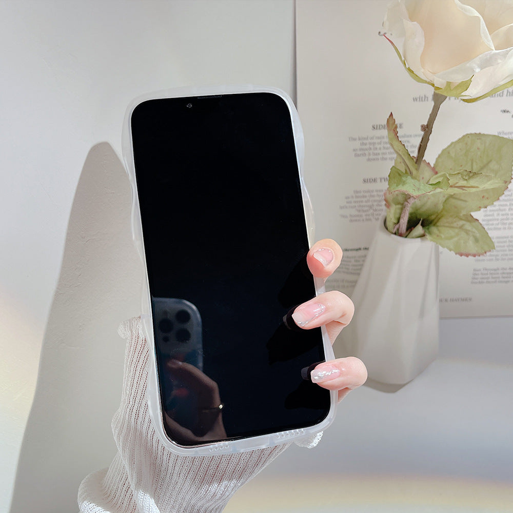 For iPhone 13 Pro Max Clear TPU Phone Case Heart Shape Butterfly Pattern Phone Cover with Bead Chain For iPhone 13 Pro Max Clear TPU Phone Case Heart Shape Butterfly Pattern Phone Cover with Bead Chain
